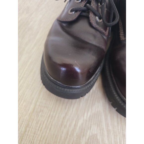 Skechers Y2K 90s Platform Chunky Lug Vintage Shoes 10.5 Brown Burgundy Leather main image 15